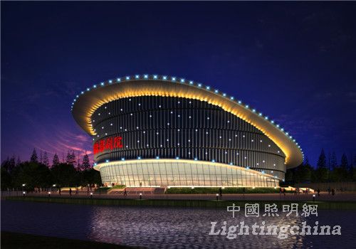 山东滨州市明珠影剧院夜景照明设计