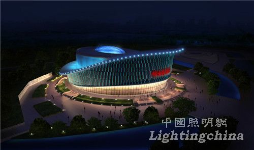 山东滨州市明珠影剧院夜景照明设计